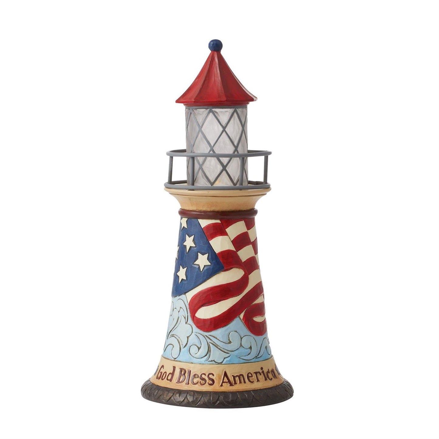 Jim Shore "Let Freedom Shine" Patriotic LED Lighthouse