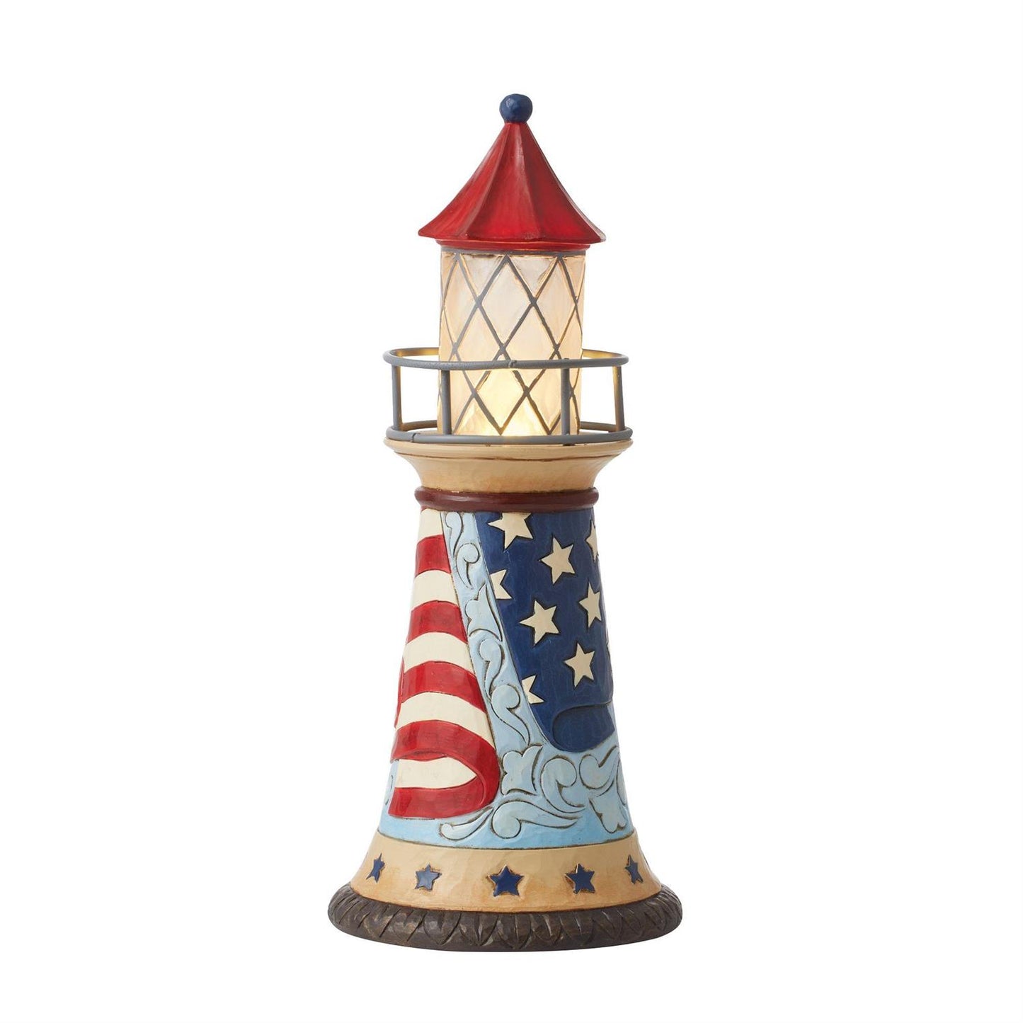 Jim Shore "Let Freedom Shine" Patriotic LED Lighthouse