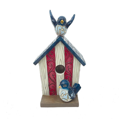 Jim Shore "Star Spangled Songbirds" Patriotic  Decorative Birdhouse