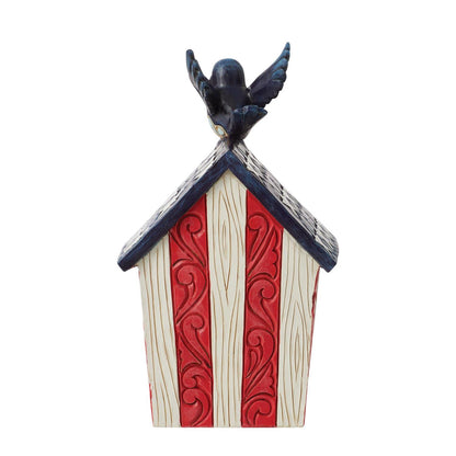 Jim Shore "Star Spangled Songbirds" Patriotic  Decorative Birdhouse