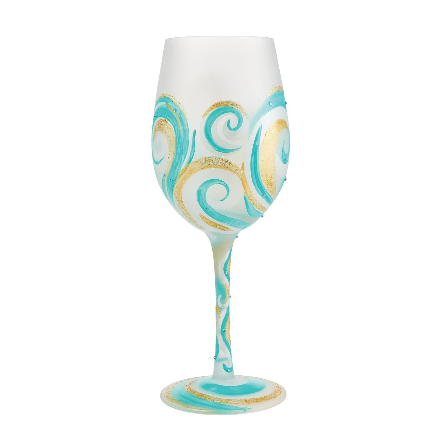 Ridin' the Waves Lolita Wine Glass