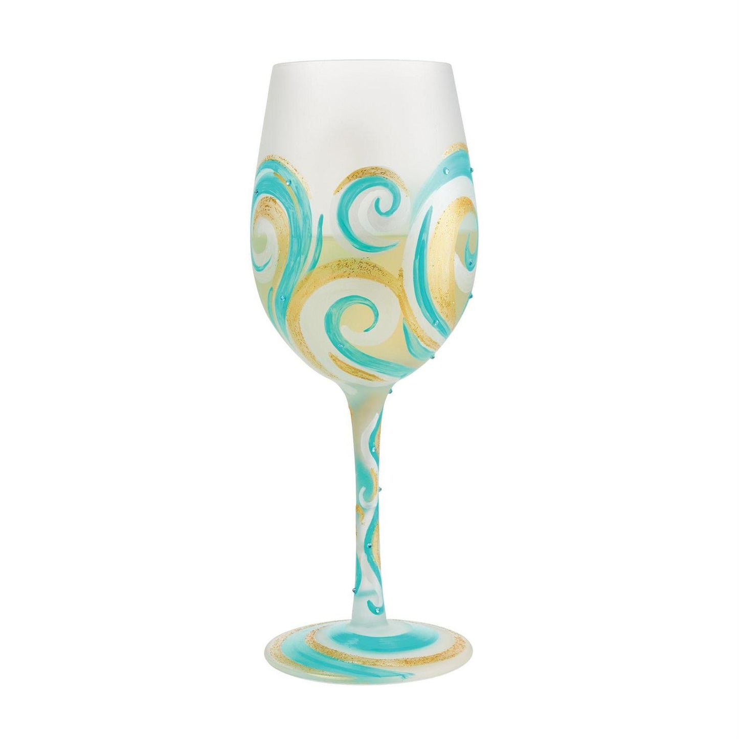Lolita Ridin' the Waves Wine Glass