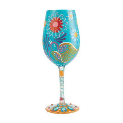 Calavera Sugar Skull Lolita Wine Glass