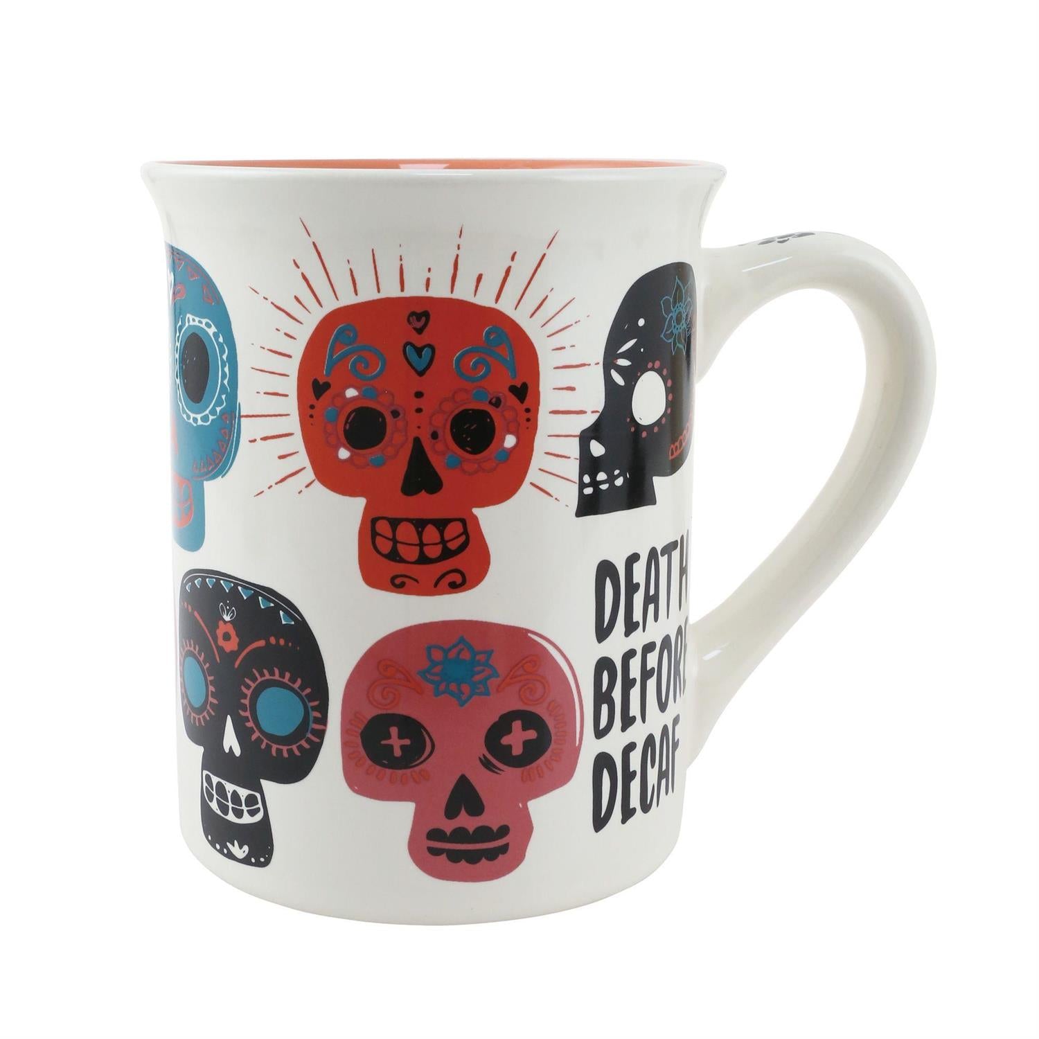 Death Before Decaf Sugarskull Mug