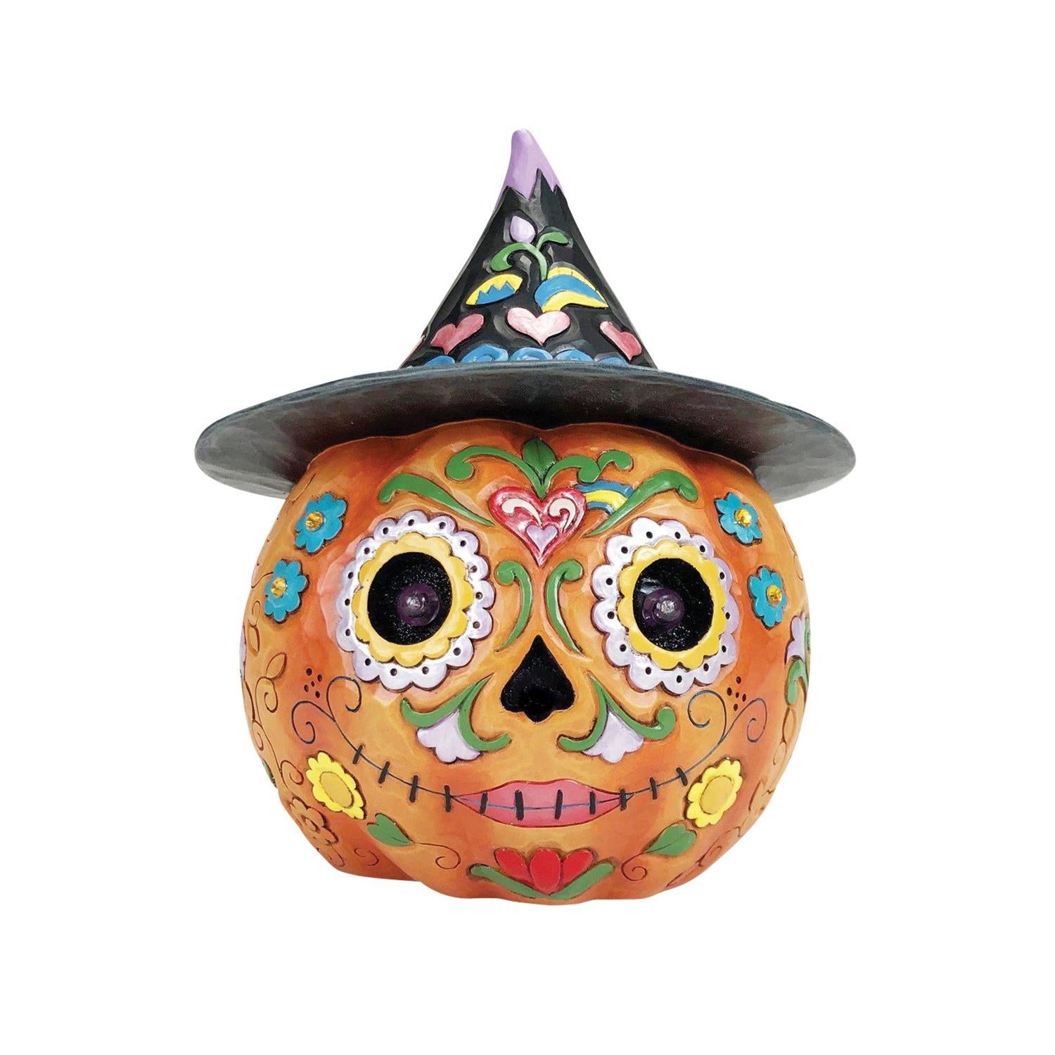Jim Shore Day of the Dead Jack O Lantern LED All Hallows Harvest