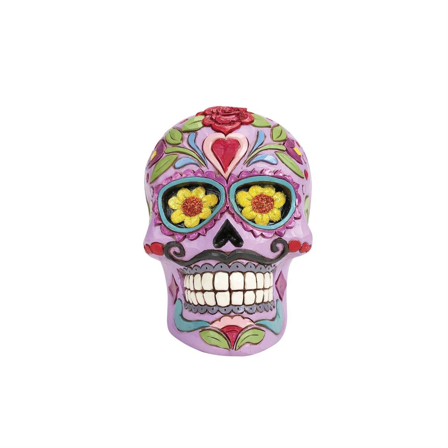 Jim Shore Day of the Dead Purple Skull Colorful Calavera