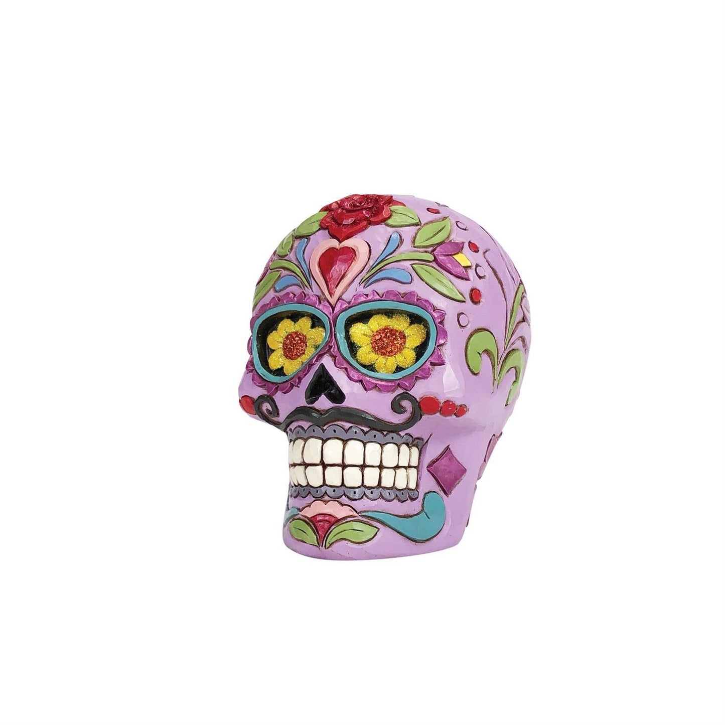Jim Shore Day of the Dead Purple Skull Colorful Calavera