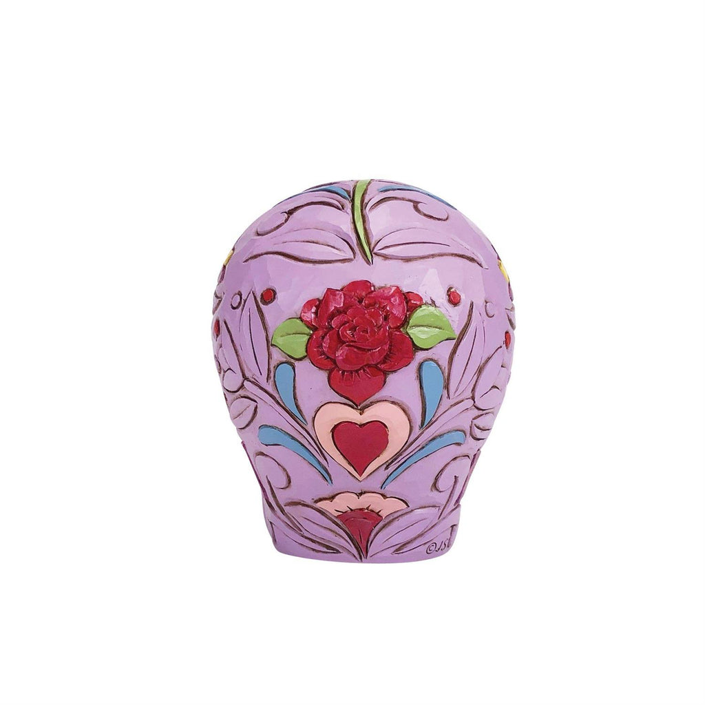 Jim Shore Day of the Dead Purple Skull Colorful Calavera