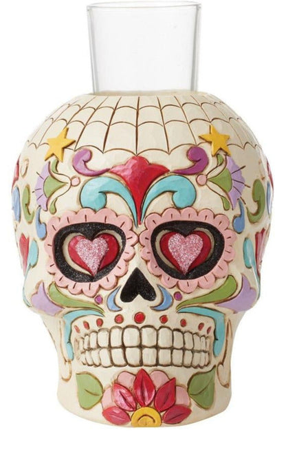 Jim Shore Day of the Dead Skull Candleholder