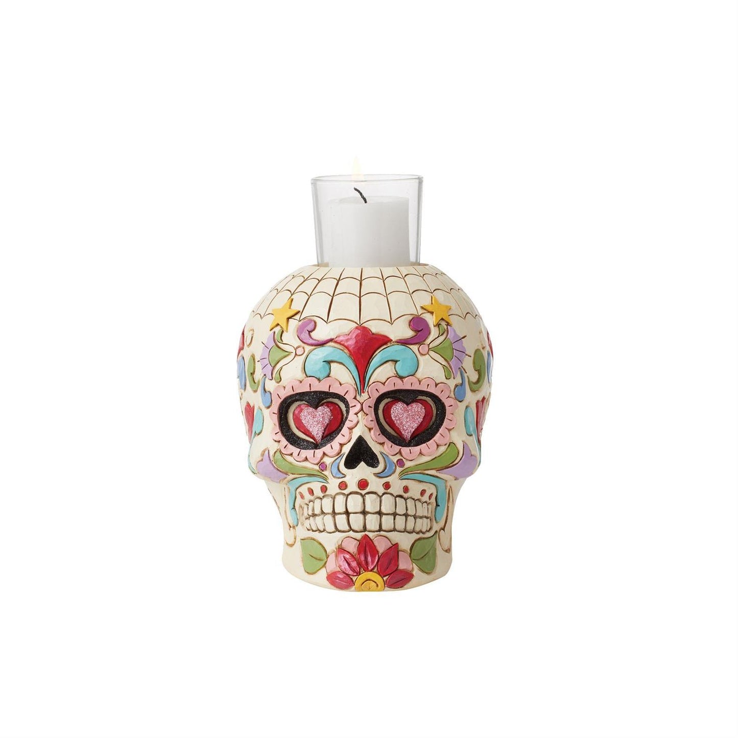 Jim Shore Day of the Dead Skull Candleholder