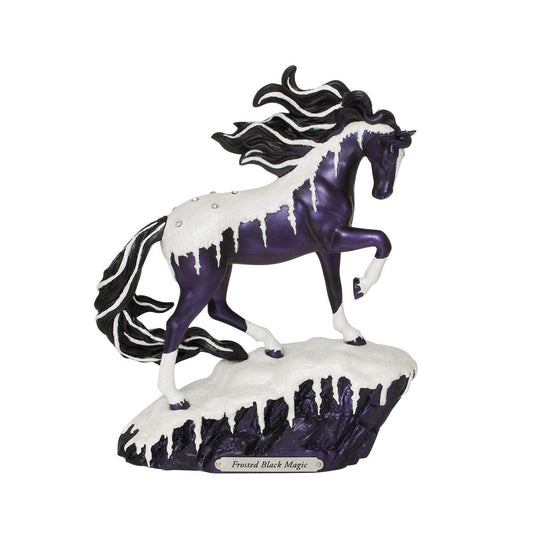 Frosted Black Magic Painted Ponies Figurine