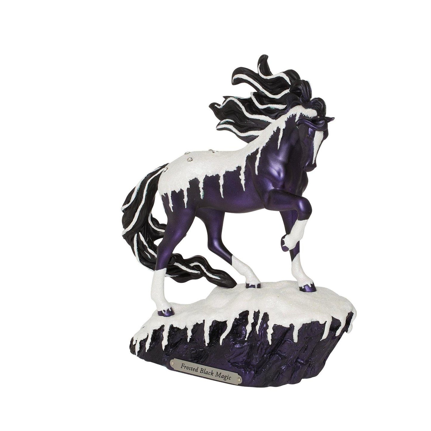 Frosted Black Magic Painted Ponies Figurine