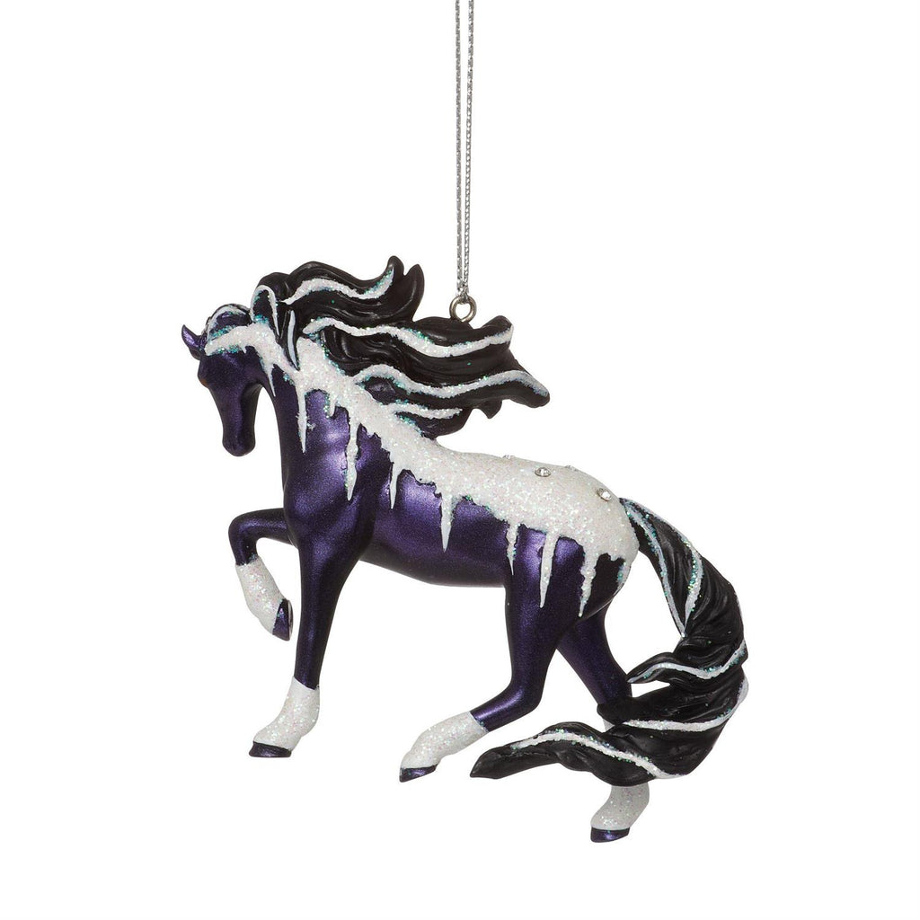 Painted Ponies Ornament "Frosted Black Magic"