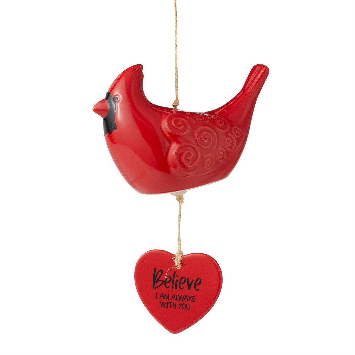 Cardinal Ceramic Windchime