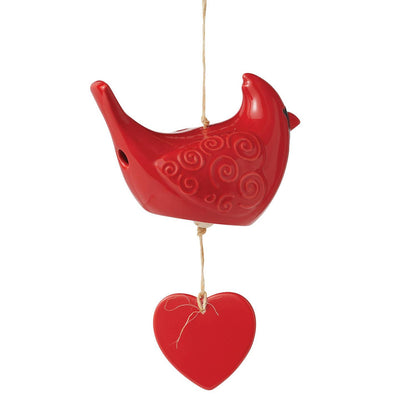 Cardinal Ceramic Windchime