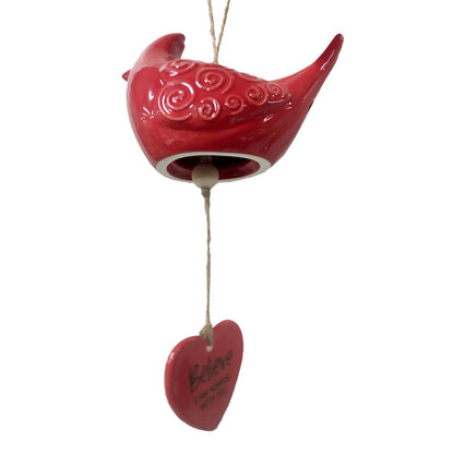 Cardinal Ceramic Windchime
