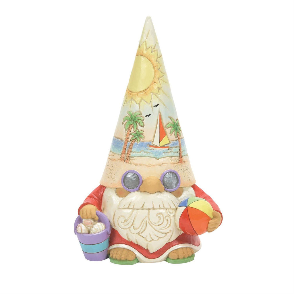 Jim Shore "Time for a shell-ebration!" Coastal Gnome Beachball