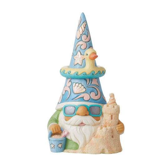 Jim Shore "The Beach Is Calling" Coastal Gnome and Sandcastle