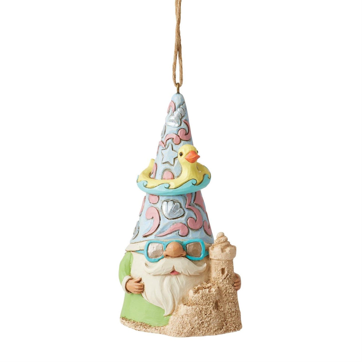 Jim Shore Coastal Gnome Sandcastle Ornament