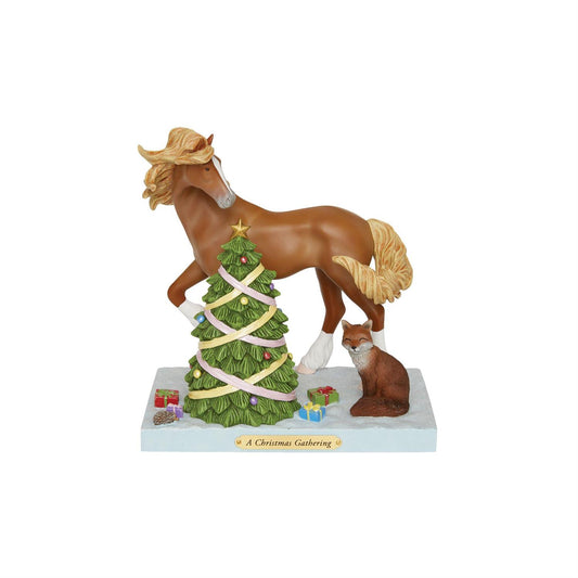 A Christmas Gathering Painted Ponies Figurine