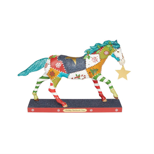 Holiday Patchwork Painted Ponies Figurine