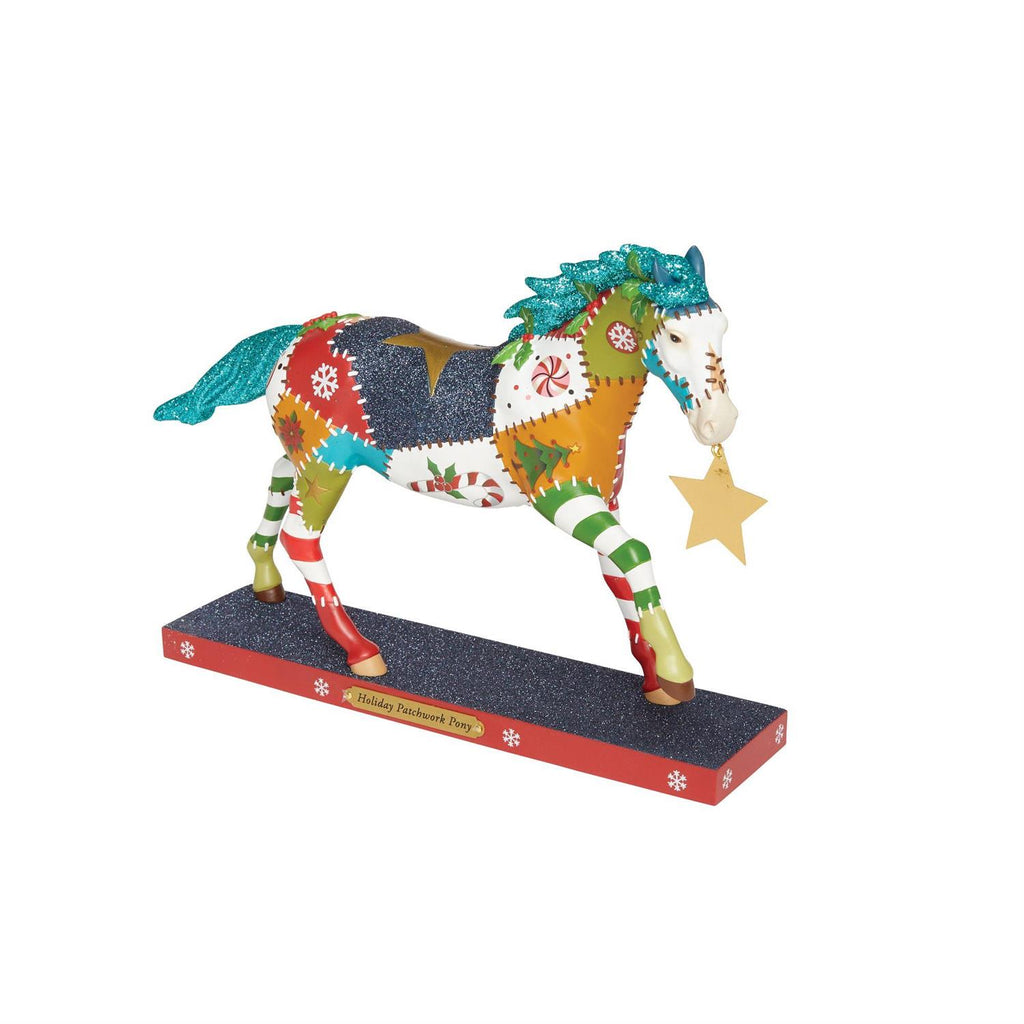 Holiday Patchwork Painted Ponies Figurine