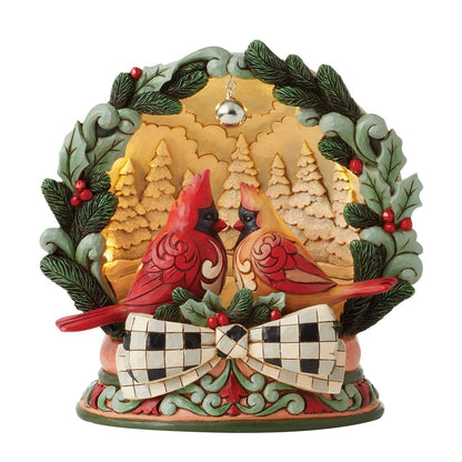 Jim Shore Highland Glen Cardinals LED Diorama