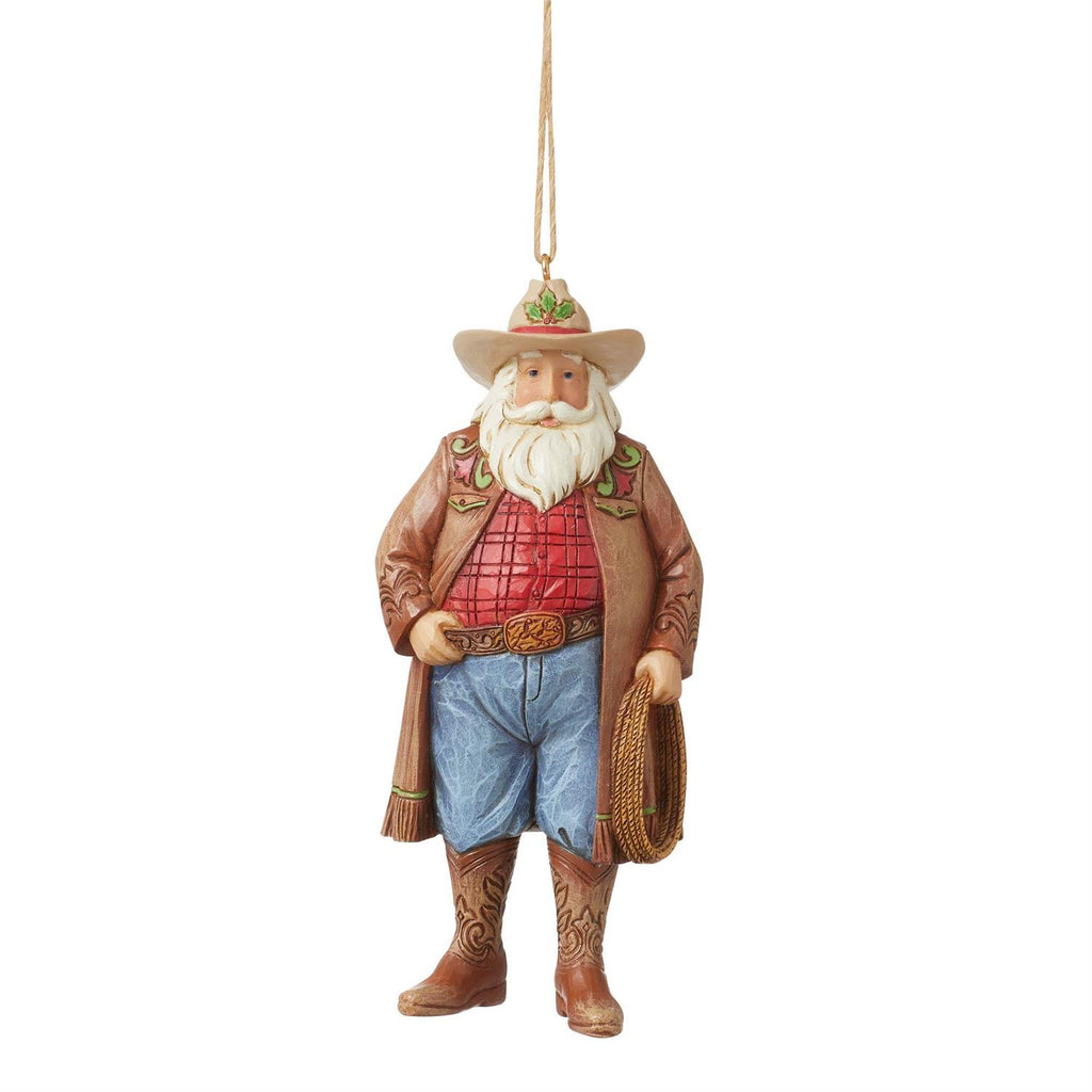 Jim Shore Western Santa Ornament