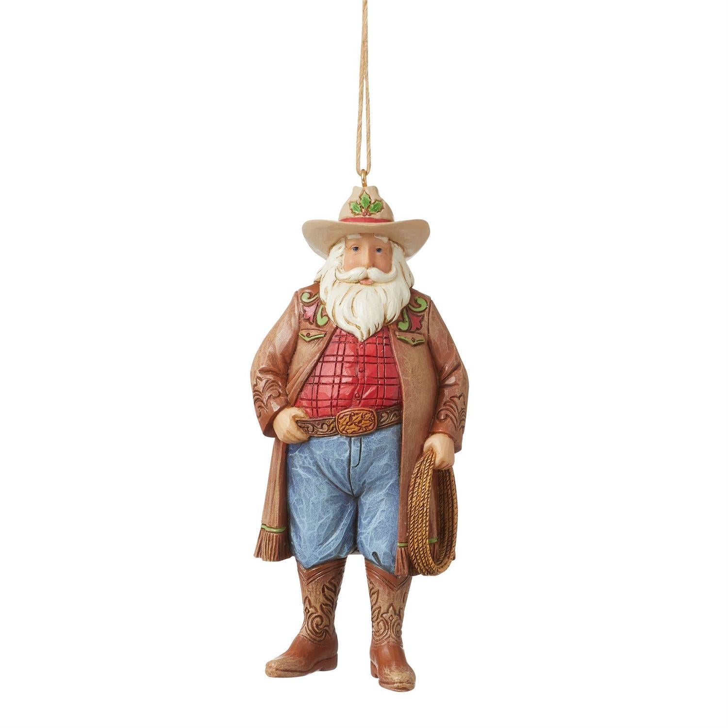 Jim Shore Western Santa Ornament