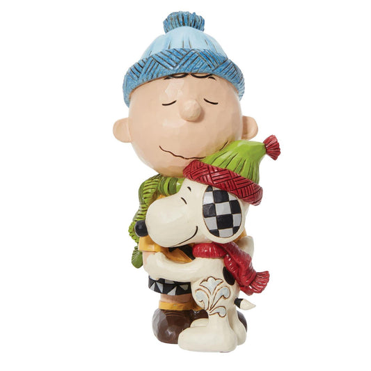 Jim Shore Snoopy and Charlie Brown Hugging Figurine