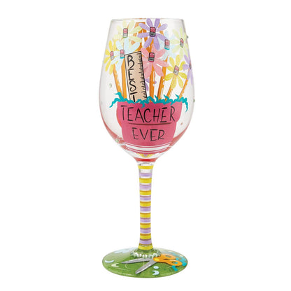 Best Teacher Ever Lolita Wine Glass