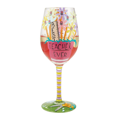 Best Teacher Ever Lolita Wine Glass