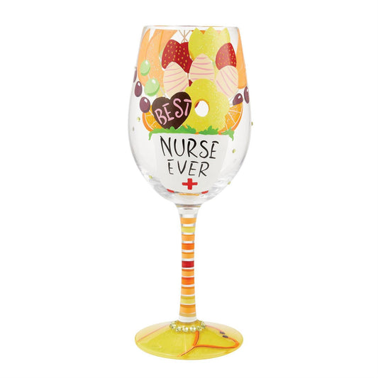 Best Nurse Ever Lolita Wine Glass