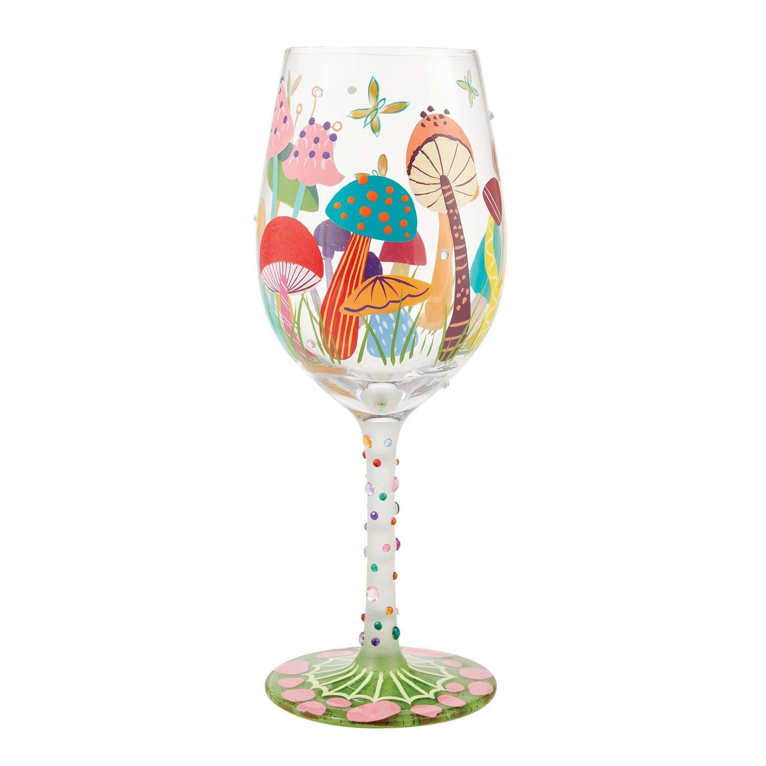 Groovy Shrooms Lolita Wine Glass