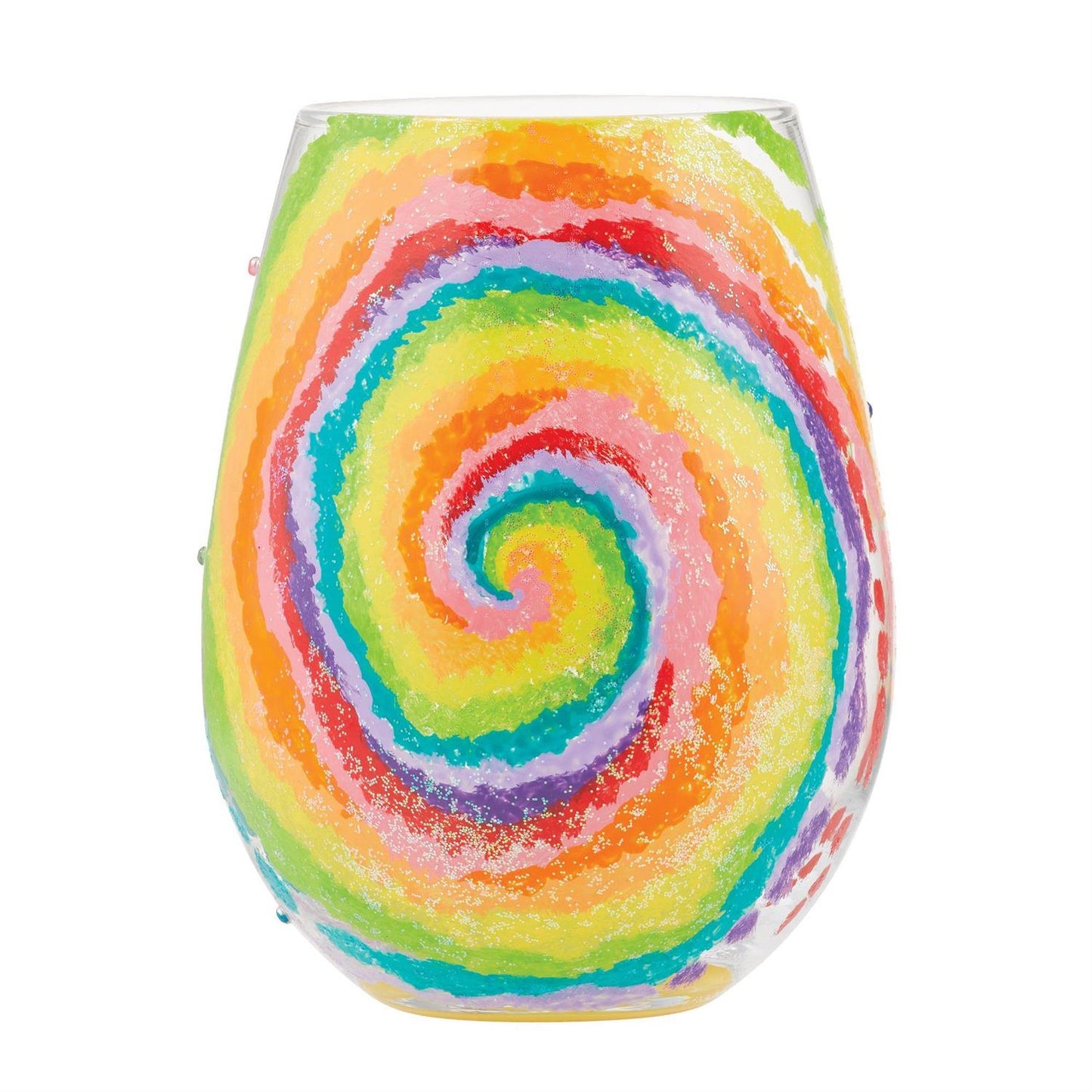 Tie Dye Lolita Stemless Wine Glass