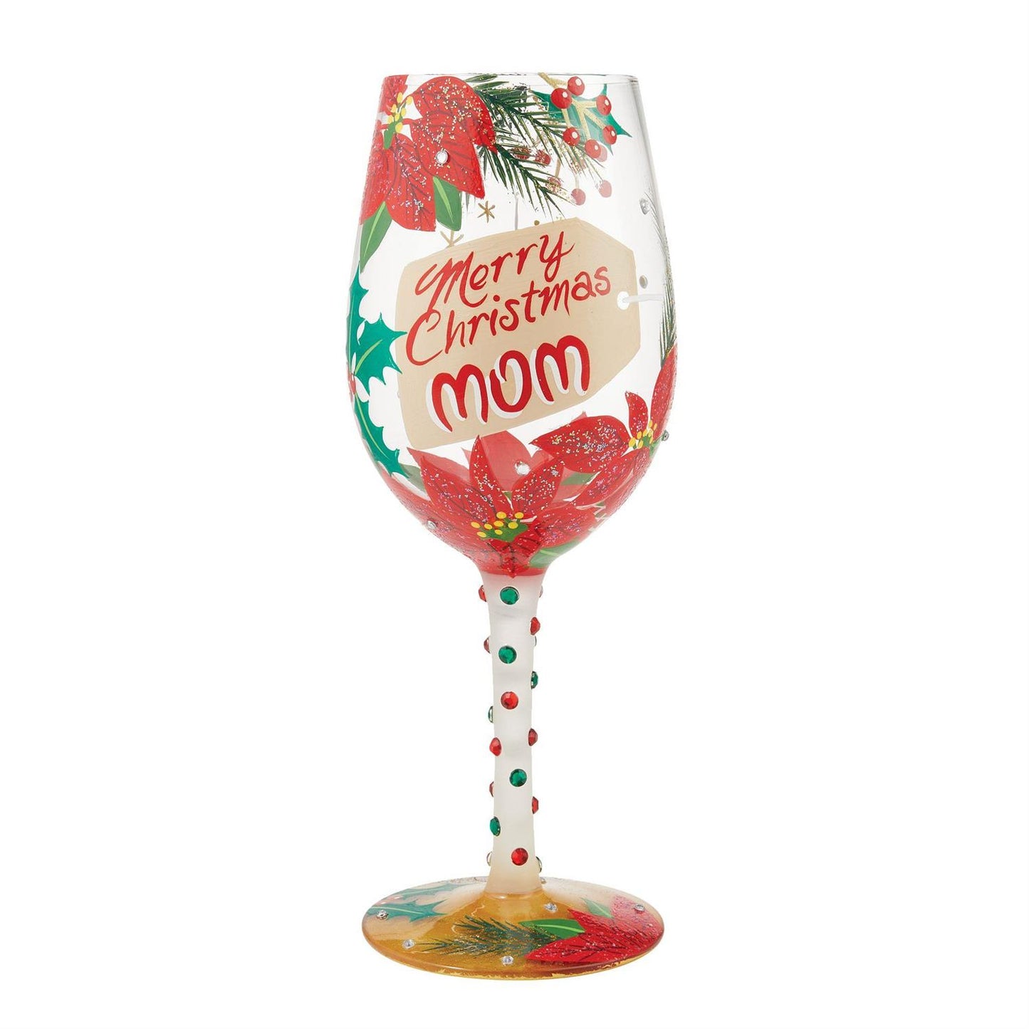 Merry Christmas Mom Lolita Wine Glass