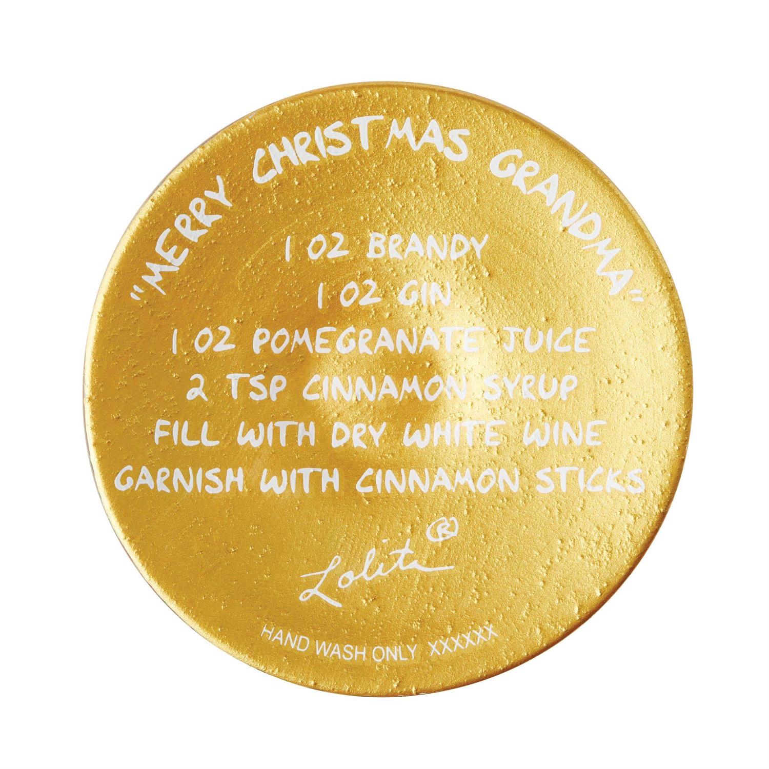 Merry Christmas Grandma Lolita Wine Glass