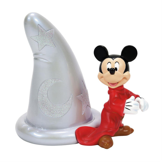 D100 Mickey Mouse w/Iconic Sorcerer Hat Figurine