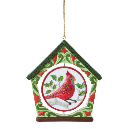 Jim Shore Rotating Cardinal Birdhouse Ornament