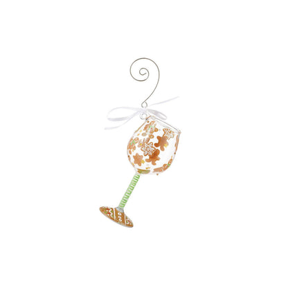 Mini Gingerbread Dreams Lolita Wine Glass Ornament