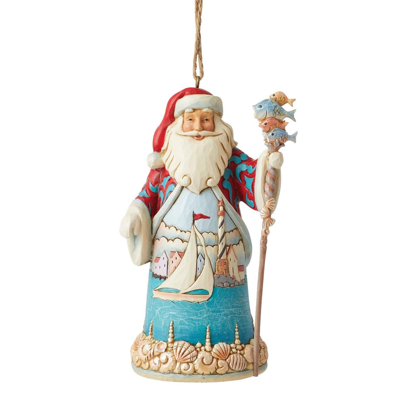 Jim Shore Coastal Santa Ornament