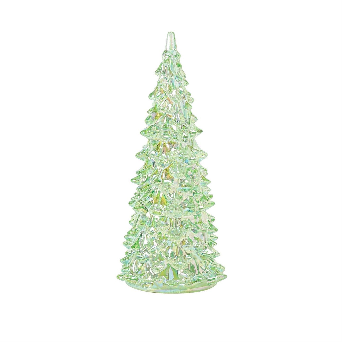 Lit Iridscent Green Acrylic Tree