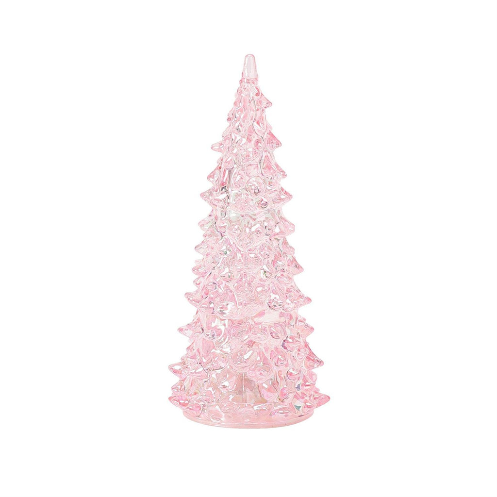 Lit Iridescent Pink Acrylic Tree