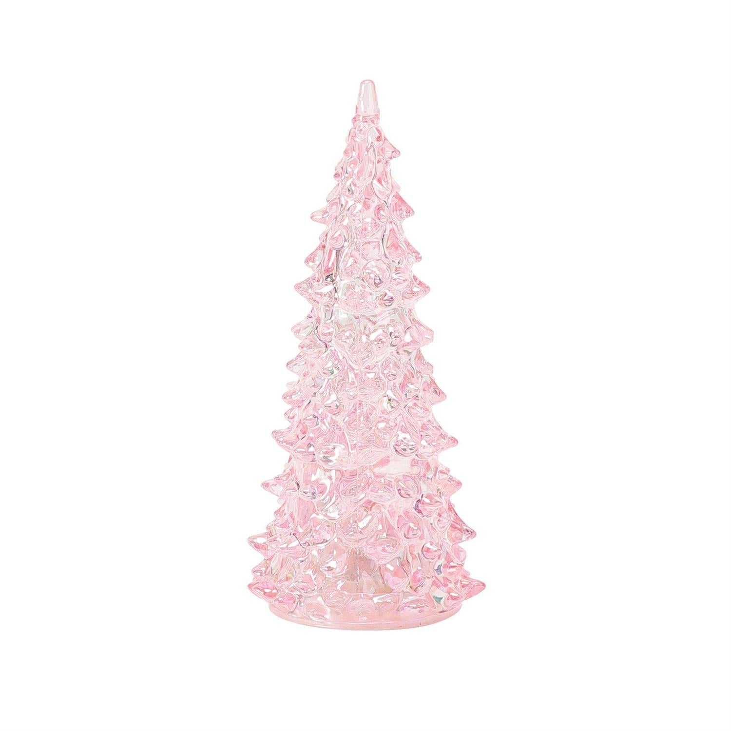 Lit Iridescent Pink Acrylic Tree