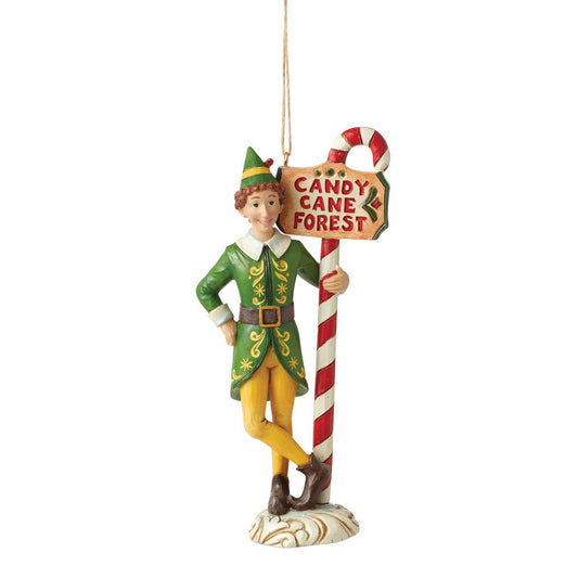 Candy Cane Forest Buddy Elf Jim Shore Ornament