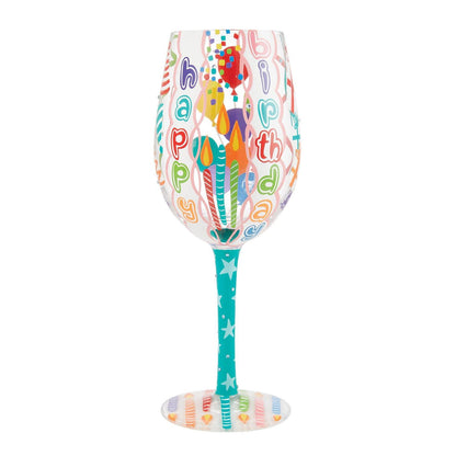 Happy Birthday Blast Lolita Wine Glass