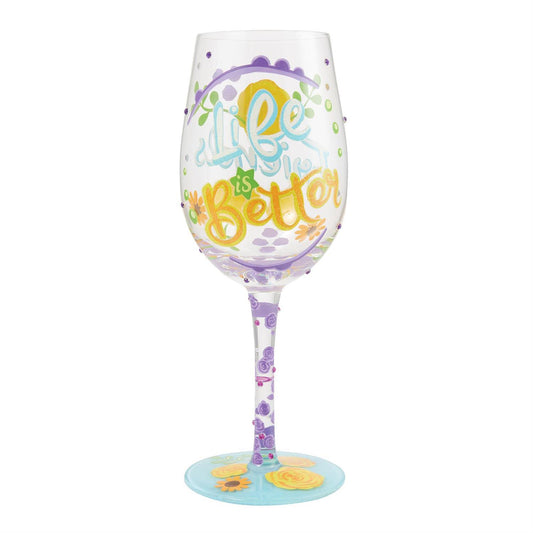 Life is Better with Friends Lolita Wine Glass
