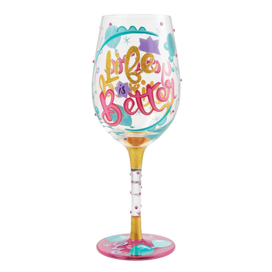 Life is Better Retired Lolita Wine Glass