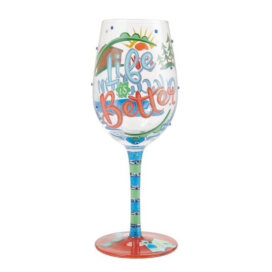 Life is Better on Vacation Lolita Wine Glass