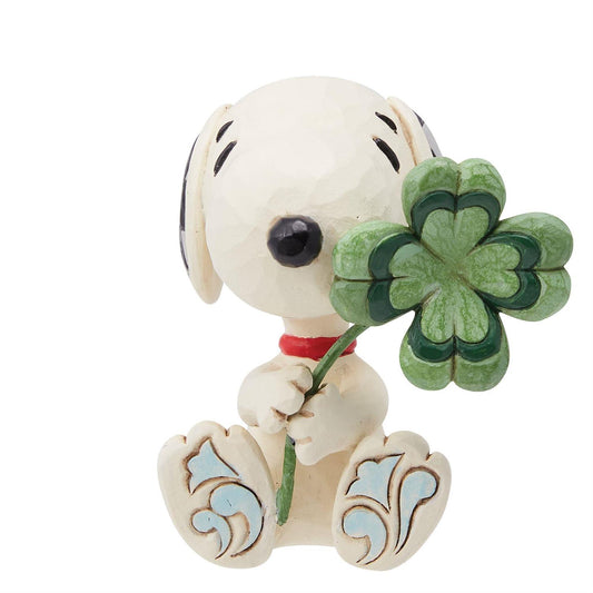 Snoopy Mini Jim Shore Clover Good Luck Figurine